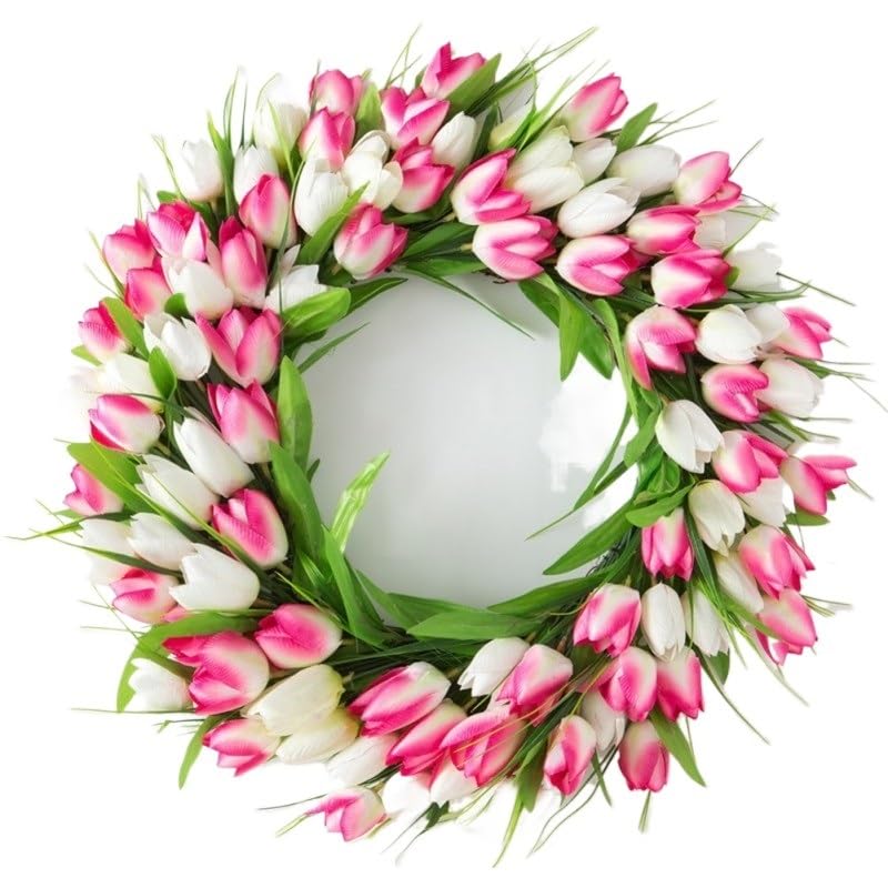 Ghirlanda Primaverile Ghirlanda circolare con corona artificiale for porta d'ingresso simulata da 40 cm Ghirlande (Color : D)