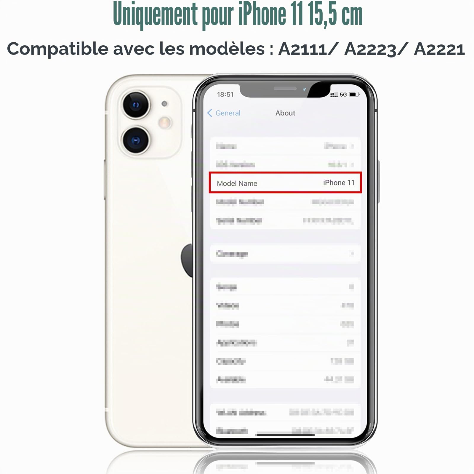 Écran pour iPhone 11 6,1" LCD Complet de Remplacement, FHD Ecran Tactile Digitizer Assembly avec Kit de Réparation et Protecteur D'écran