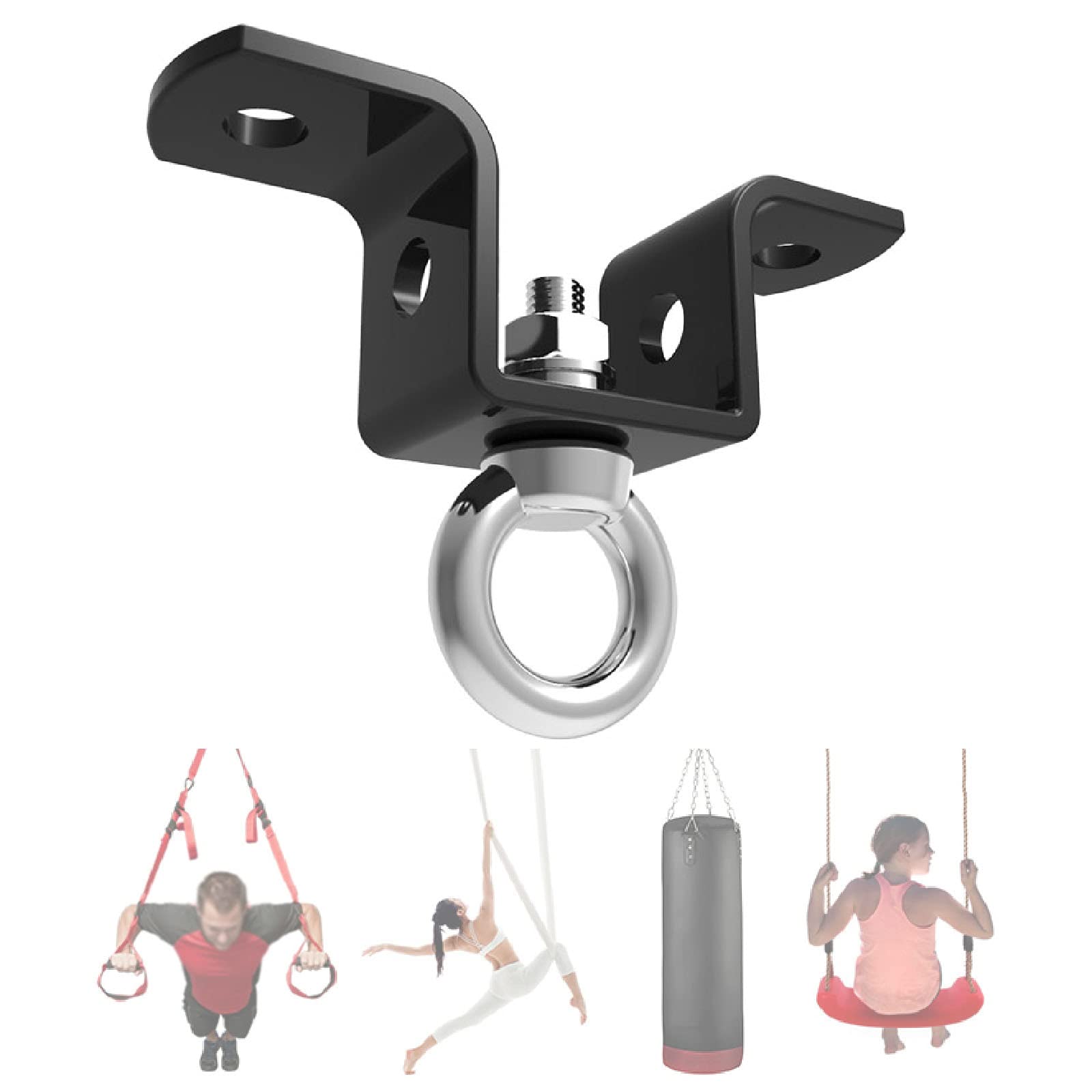 ZHANGQINGXIU Supporto Per Sacco Da Boxe,Gancio Per Soffitto Hook Up Supporto Per Sacco Da Boxe Professionale Gancio Per Sacco Di Sabbia Girevole A 360 Gradi 300 Kg Applicare Agli Ascensori Ad Altalena
