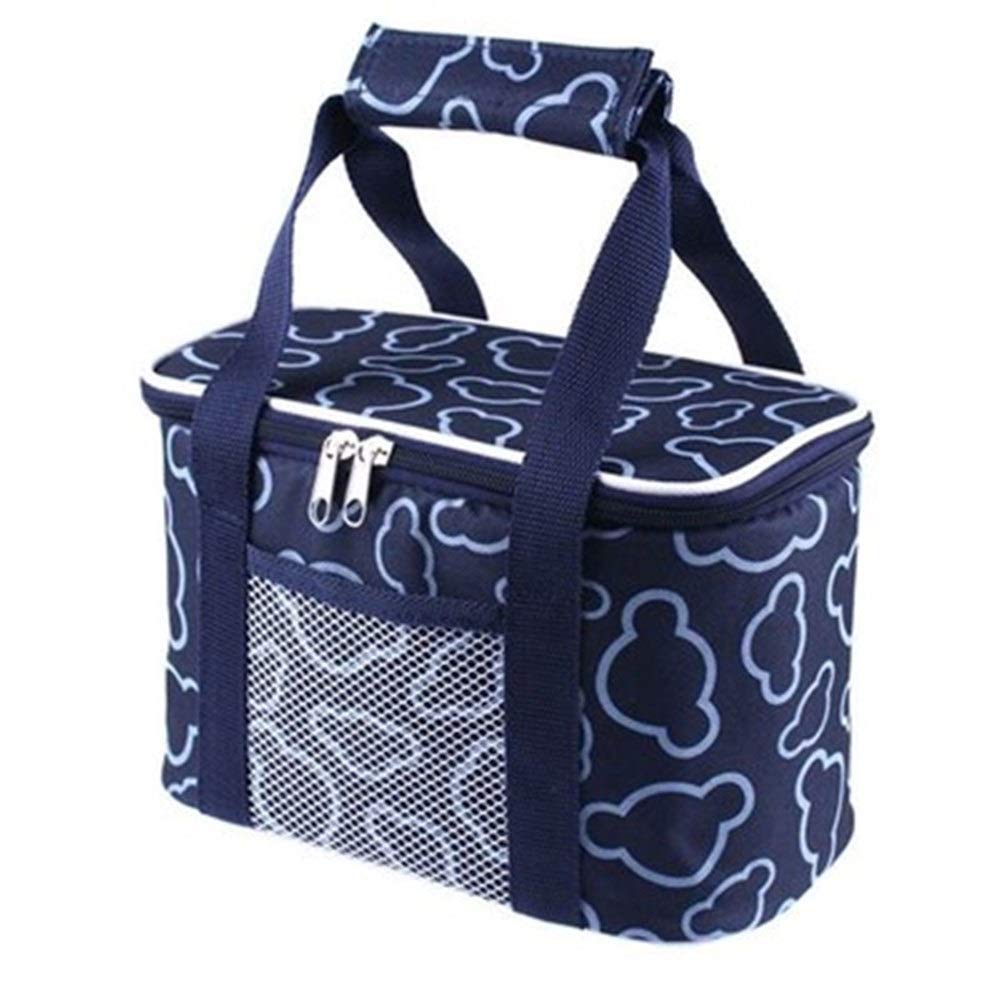 Bolsa de Picnic Los hogares llevan bolsas de picnic, contenedores comida Bolsas de Almuerzo(Rosado,18x29x18cm)