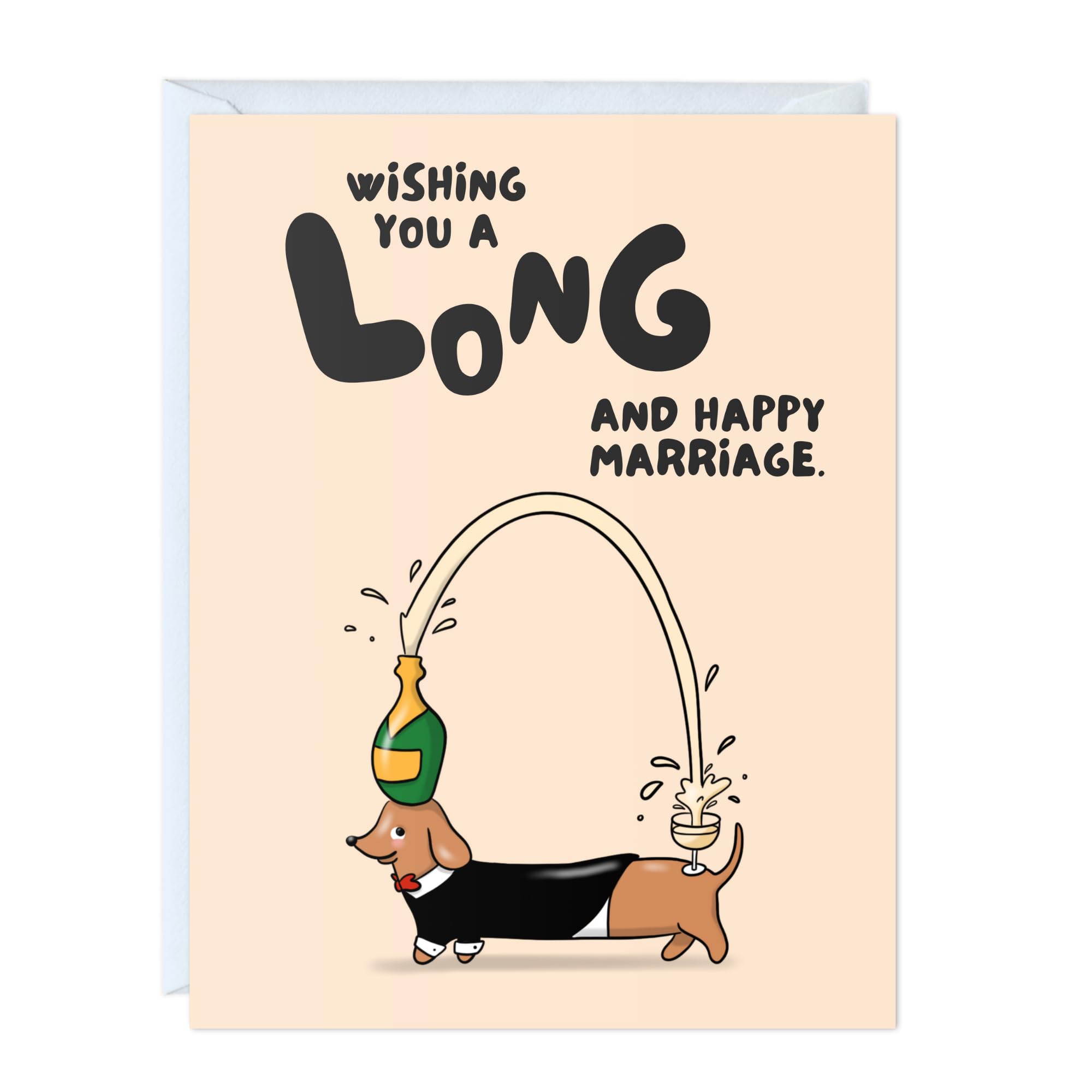 Dog Wedding Card for Bride Groom, Bridesmaid, Bachelorette, Couple, Husband, Wife, Him, Her, Funny Cute Punny Engagement