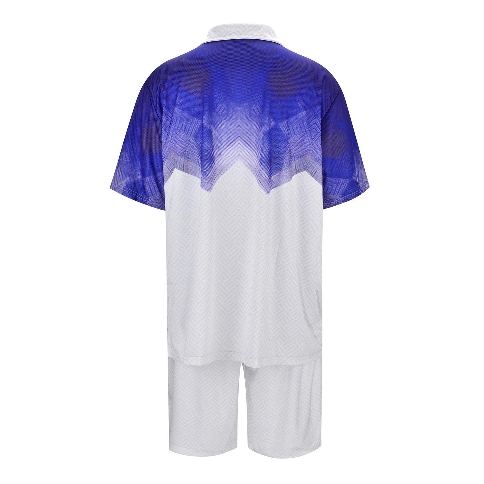 Herren Trainingsanzug Set 2-teilige Sommershirts Polo Shirt Anzugshorts Gedruckte Freizeitanzug Sportstyle Joggeranzug Gym Laufshirts Casual Sportshorts Sweat Streetwear für Outdoor