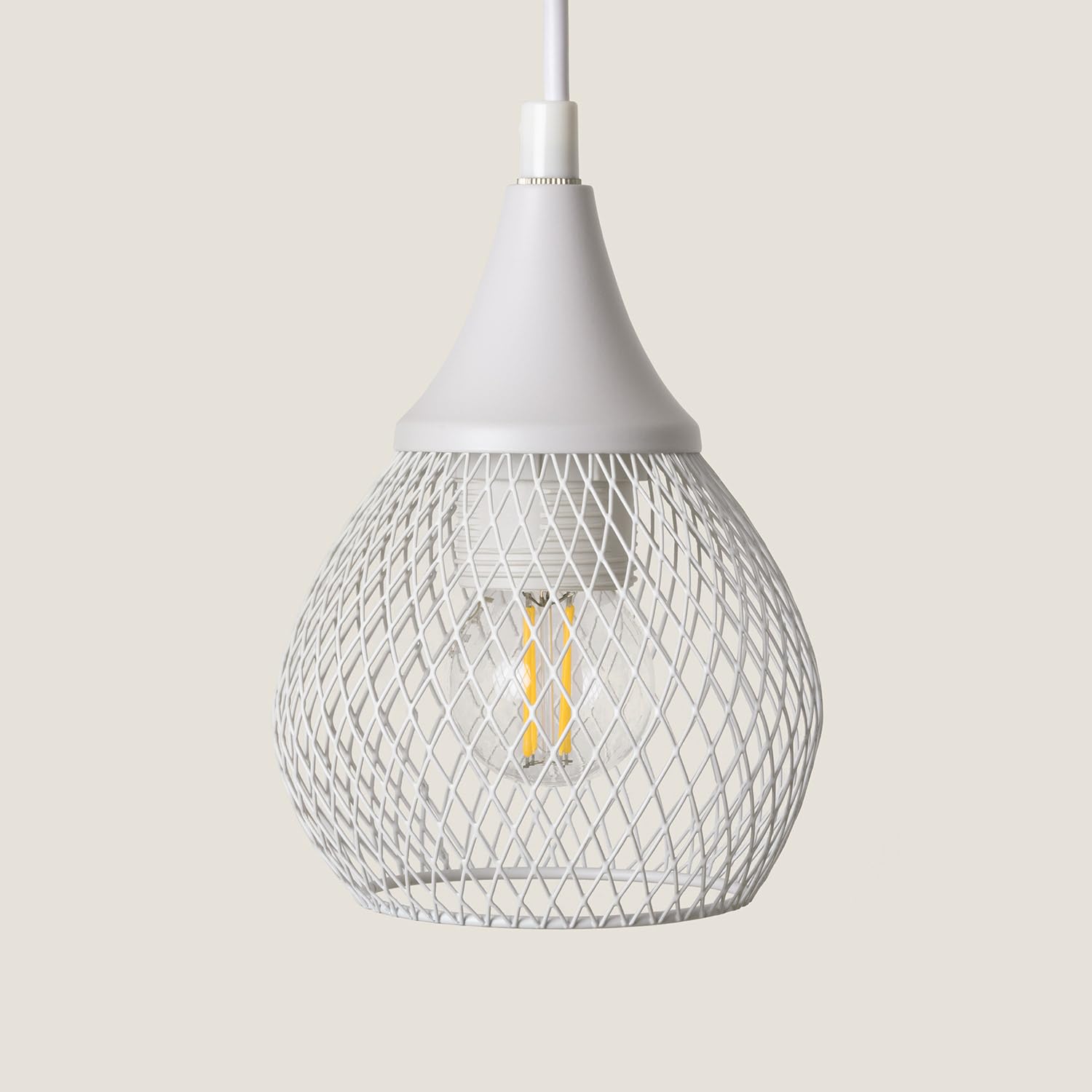 LEDKIA Lámpara de Pie Aluminio y Madera Monah Blanco | Diseño Moderno | Soporte E27 para Bombilla LED | Uso Interior IP20 | Madera y Aluminio | Salón y Dormitorio