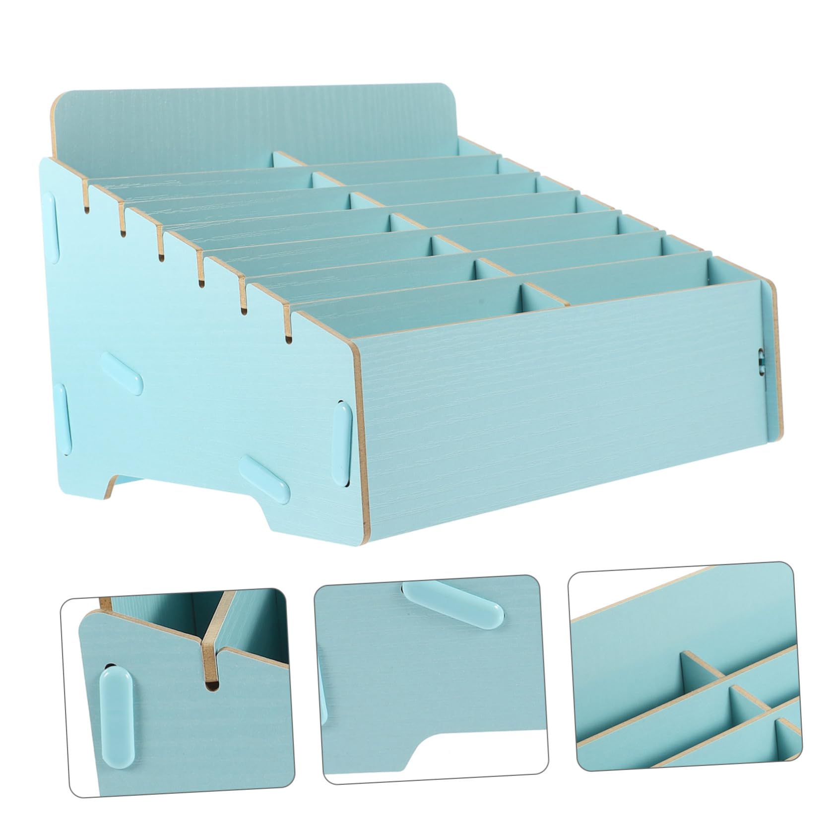 Veemoon Caja de Almacenamiento de Madera y Diseño Rústico para Teléfono Celular para Organización Compartimentos Múltiples en Sala y Dormitorio