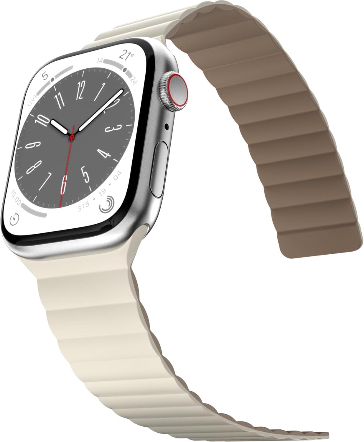 MAGEASY Magnetic Band for Apple Watch Series 10 - Breathable Silicone Magnetic iWatch Band with Secure Fit for Comfortable Everyday Wear | Skin Silicone Band for Apple Watch