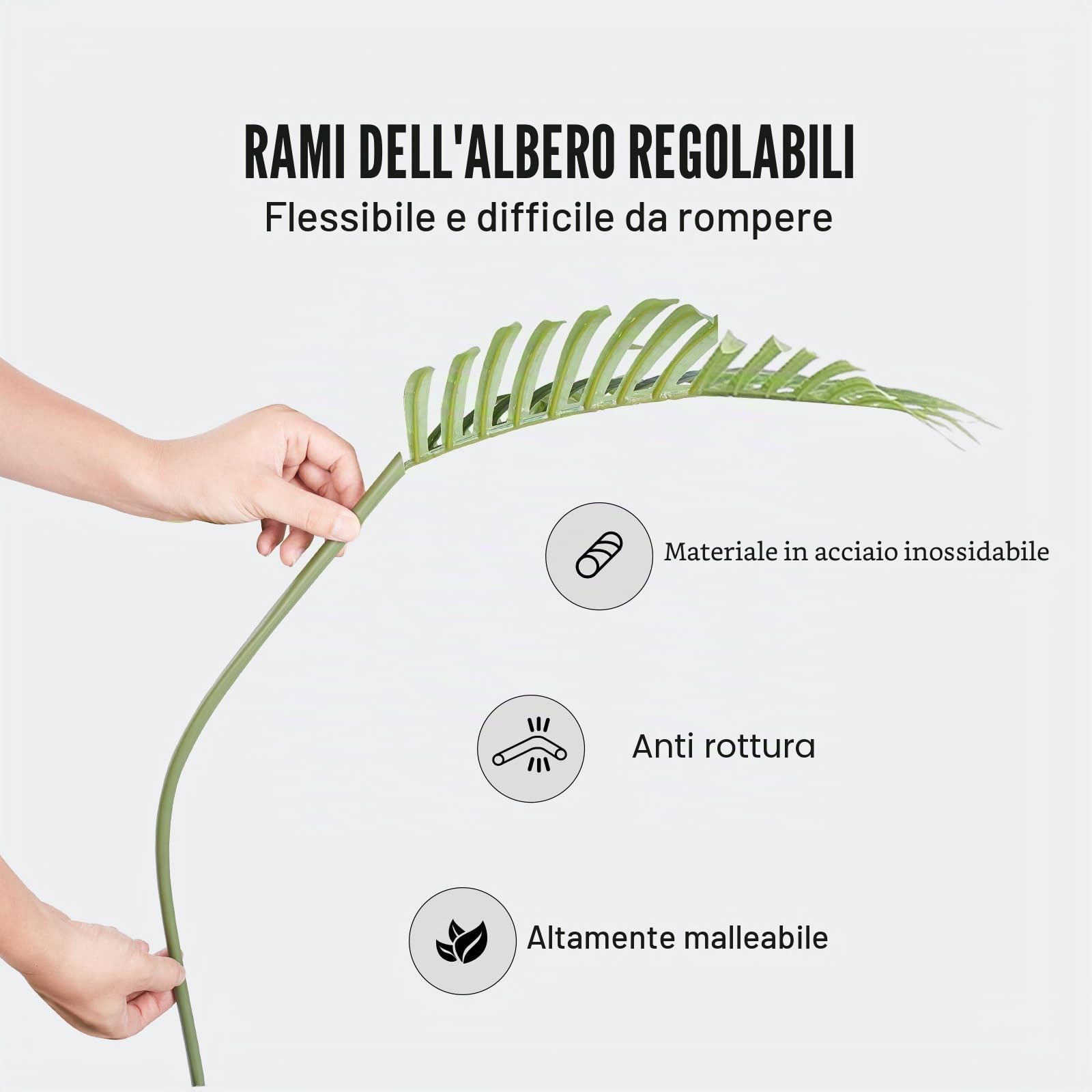 VEVOR Albero Artificiale, Pianta Finta 2 Pezzi Alta 1,22 m Areca Palma Noce di Betel Realistica, Materiale PE di Qualità e Protezione Anti-Ribaltamento, Decorazione per Casa Ufficio Interno ed Esterno