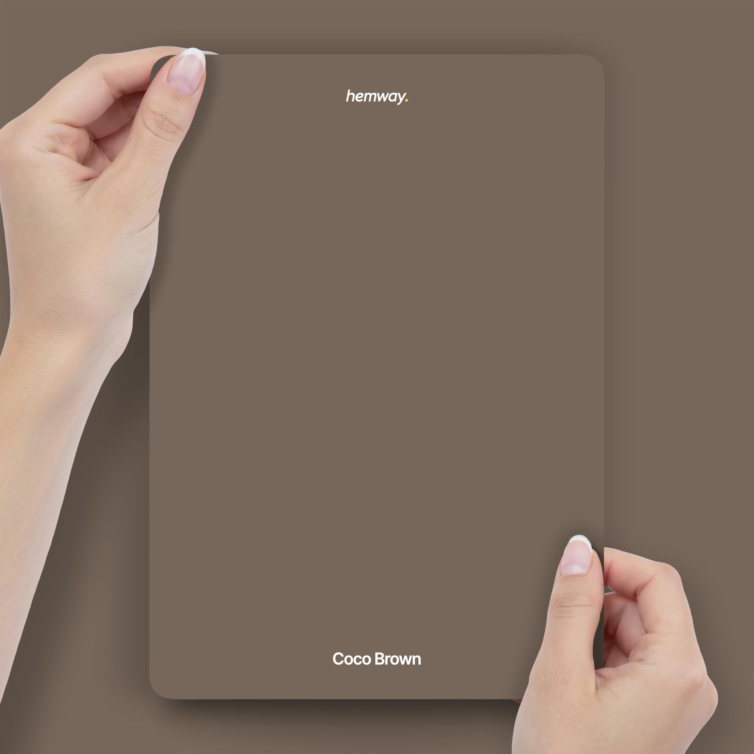 Hemway Coco Brown Peel & Stick Sample Chalk Paint | A5 Accurate Colour Swatch, Mess-Free Alternative to Paint Tester Pots, Easy To Use, Eco-friendly, for Interior Furniture & Walls