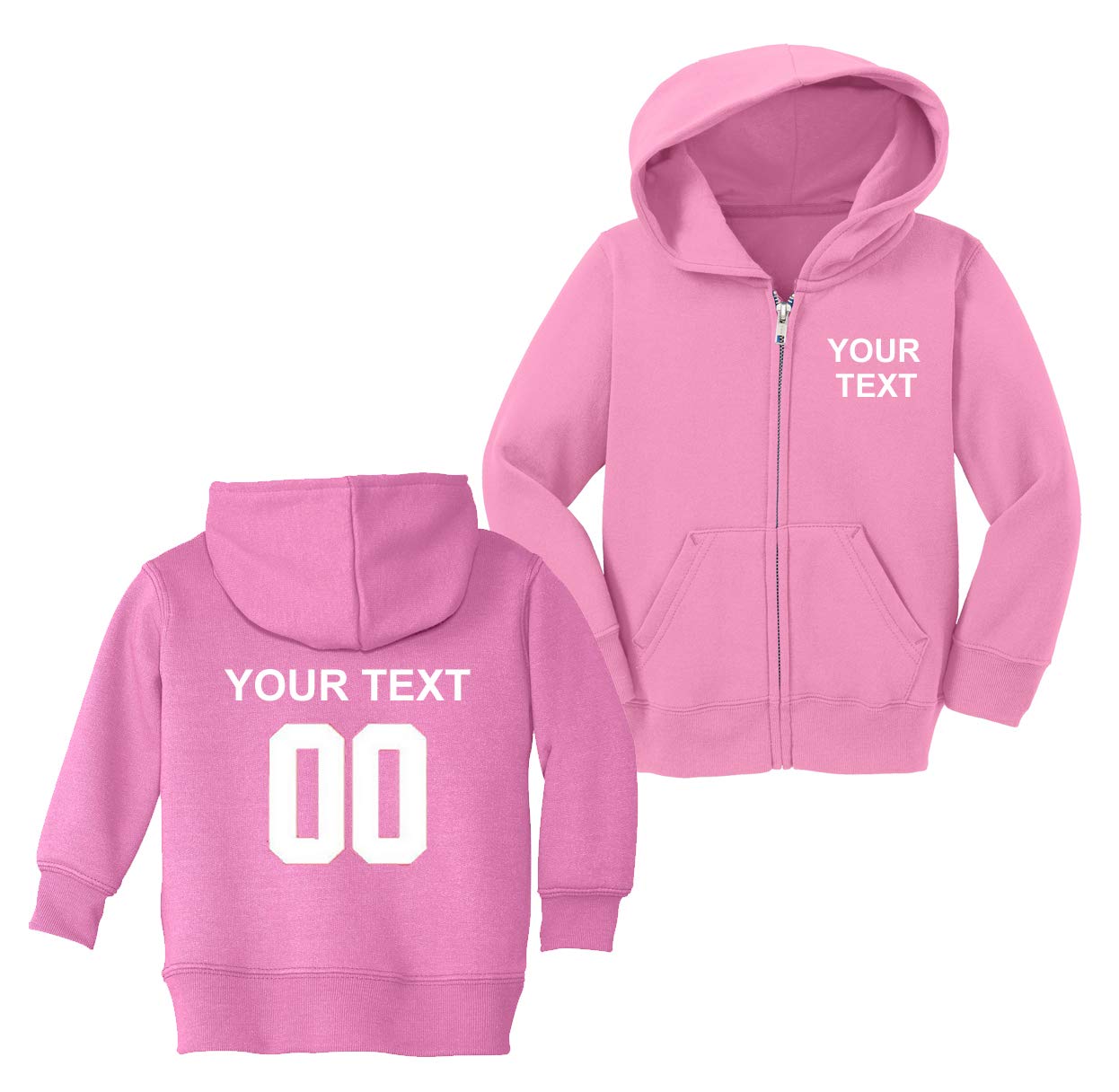 Precious Cargo Custom Personalized Baby Zip-Up Jacket (3T, Pink)