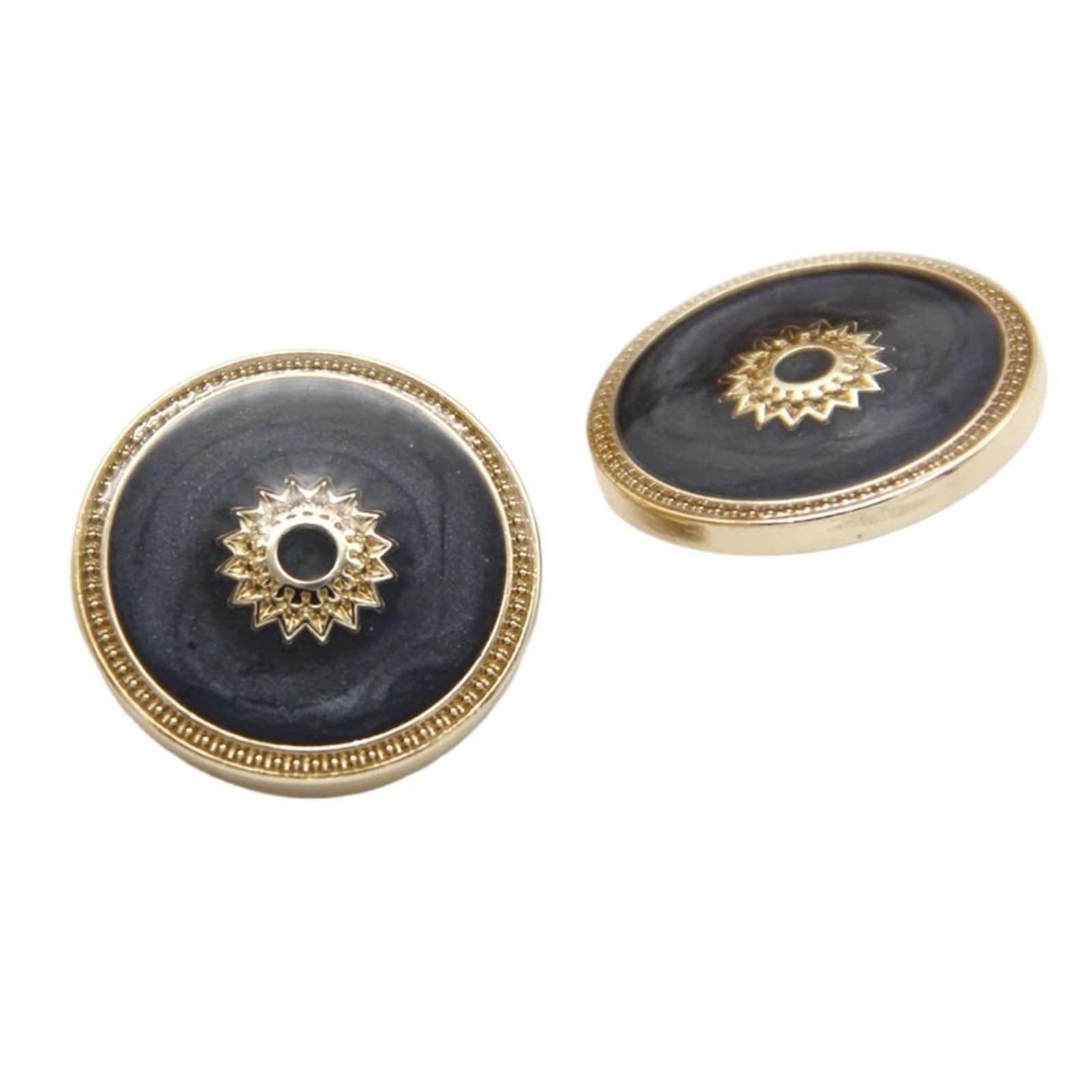 Lot de 30 boutons rétro en métal doré tournesol pour manteau, pull, veste à coudre