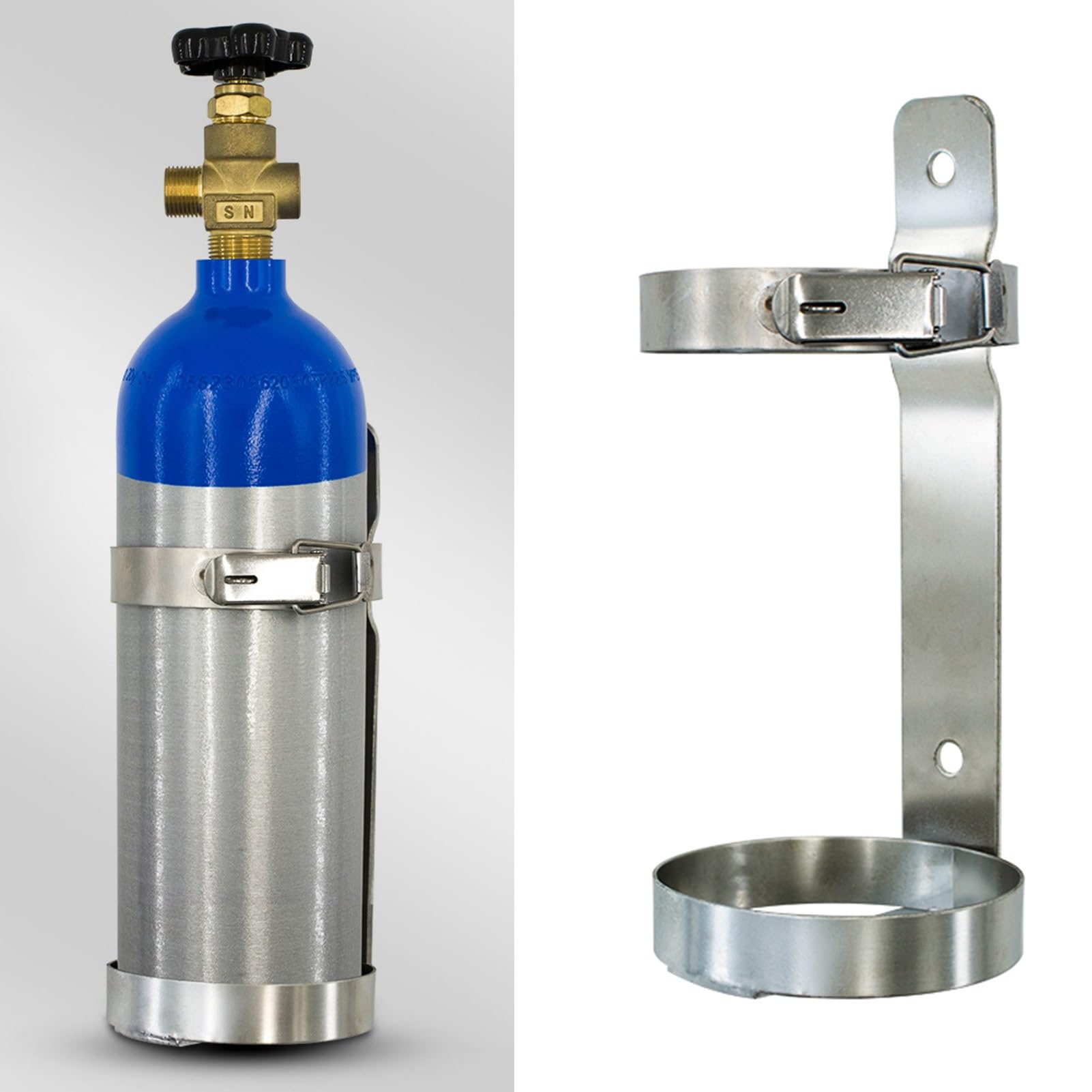 GHHVFEC Oxygen cylinder rack,Industrial Wall-Mounted Oxygen Tank Holder Stand, Metal Storage Rack for Propane/Oxygen Cylinders, MJDREll Oxygen Cylinder Rack (Diameter 14.5cm/5.75") - Durable
