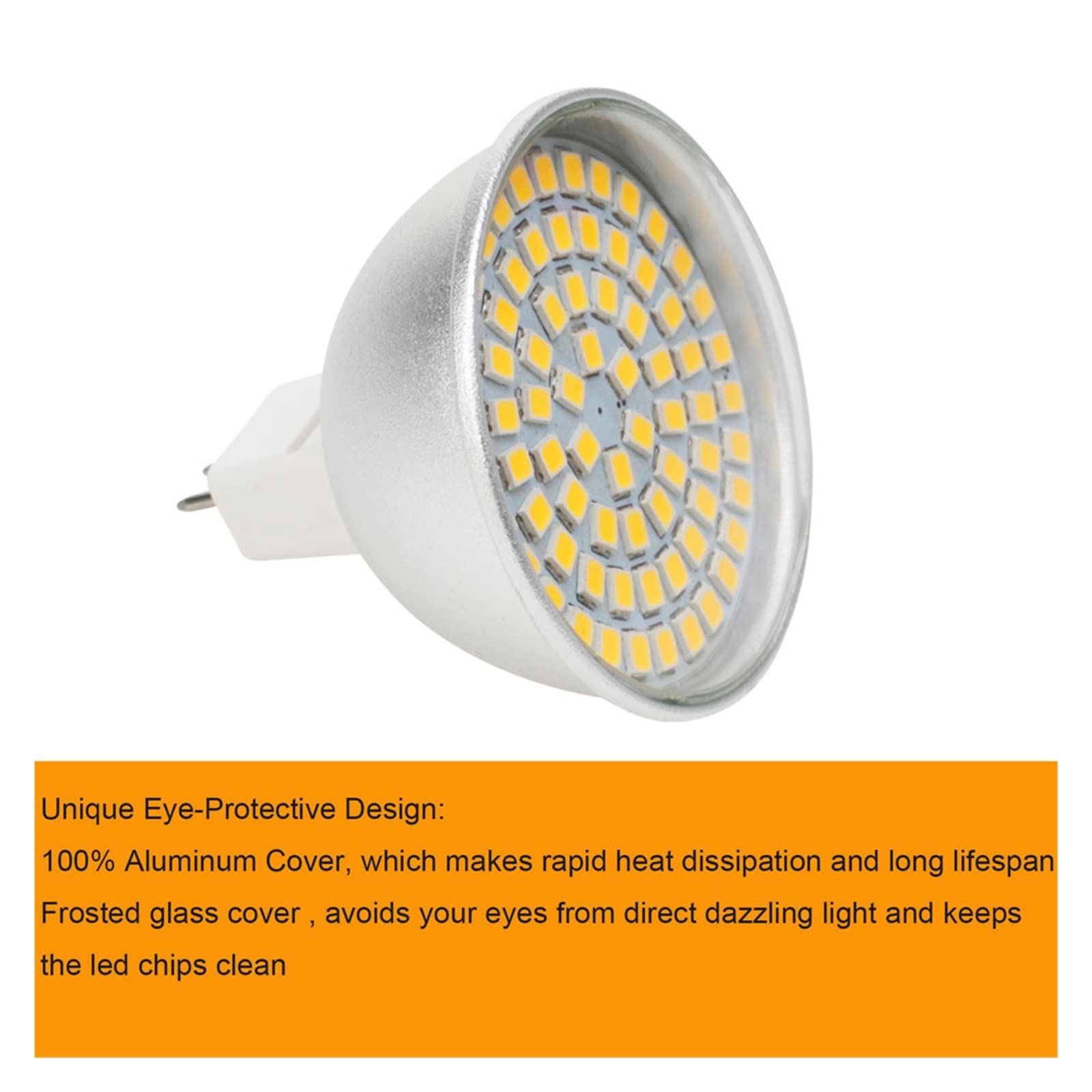 10 Uds lámpara led 4W 6W 8W LED 2835 SMD Foco 220V CA/CC 12V 24V GU10 Bombillas LED Foco Ahorro de energía iluminación del hogar (Color : Cold White, Size : 4W 220V)