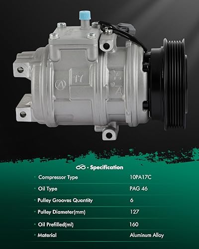 Miniatura 1137 de SCITOO CO 10739C - Compresor de CA compatible con Honda Element 2.4L 2003 2004 2005 2006 2007 2008 2009 2010 2011