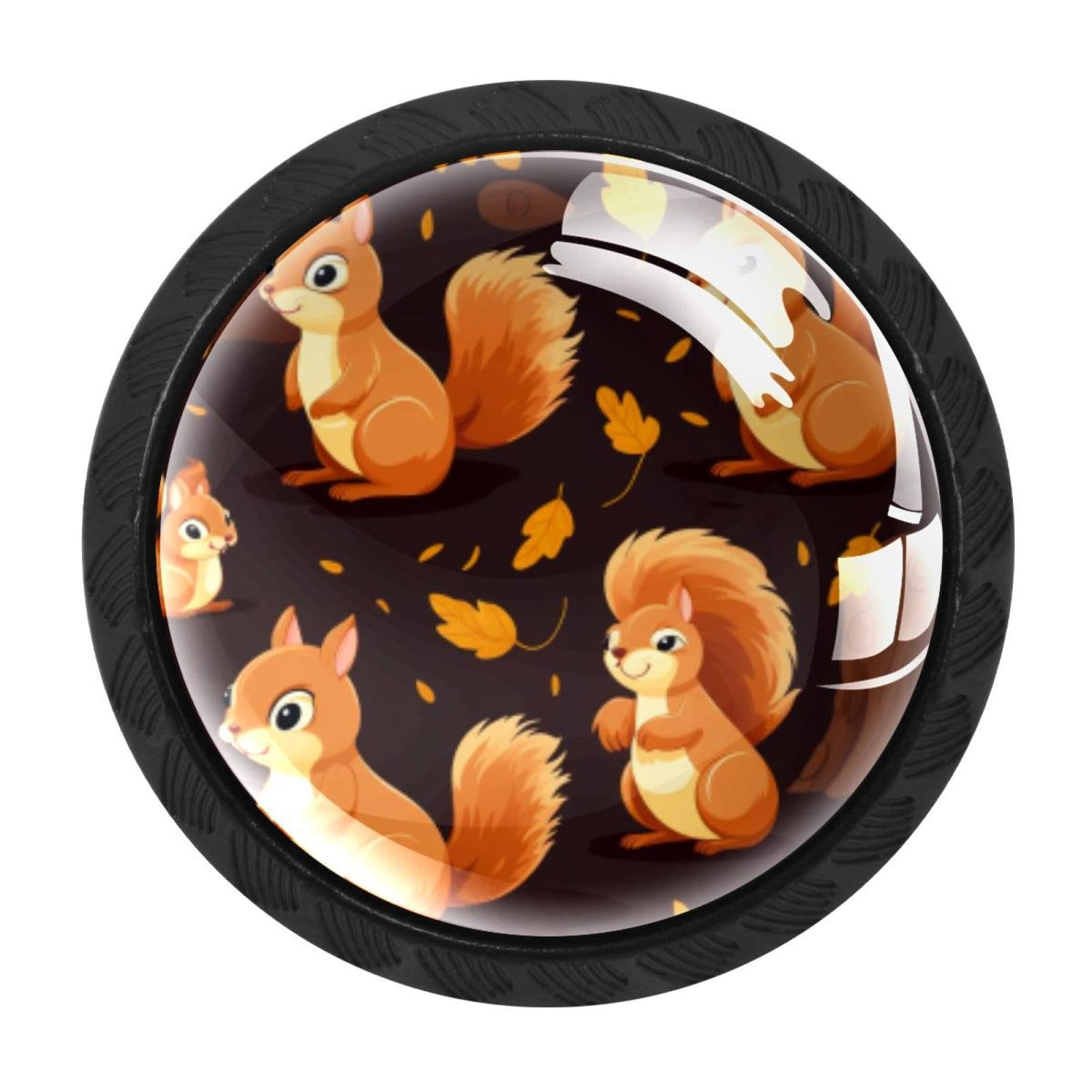 Chenzzzz Multicolored 20 4 Pack Cabinet Handles Black Squirrel Cabinet Knobs Draw