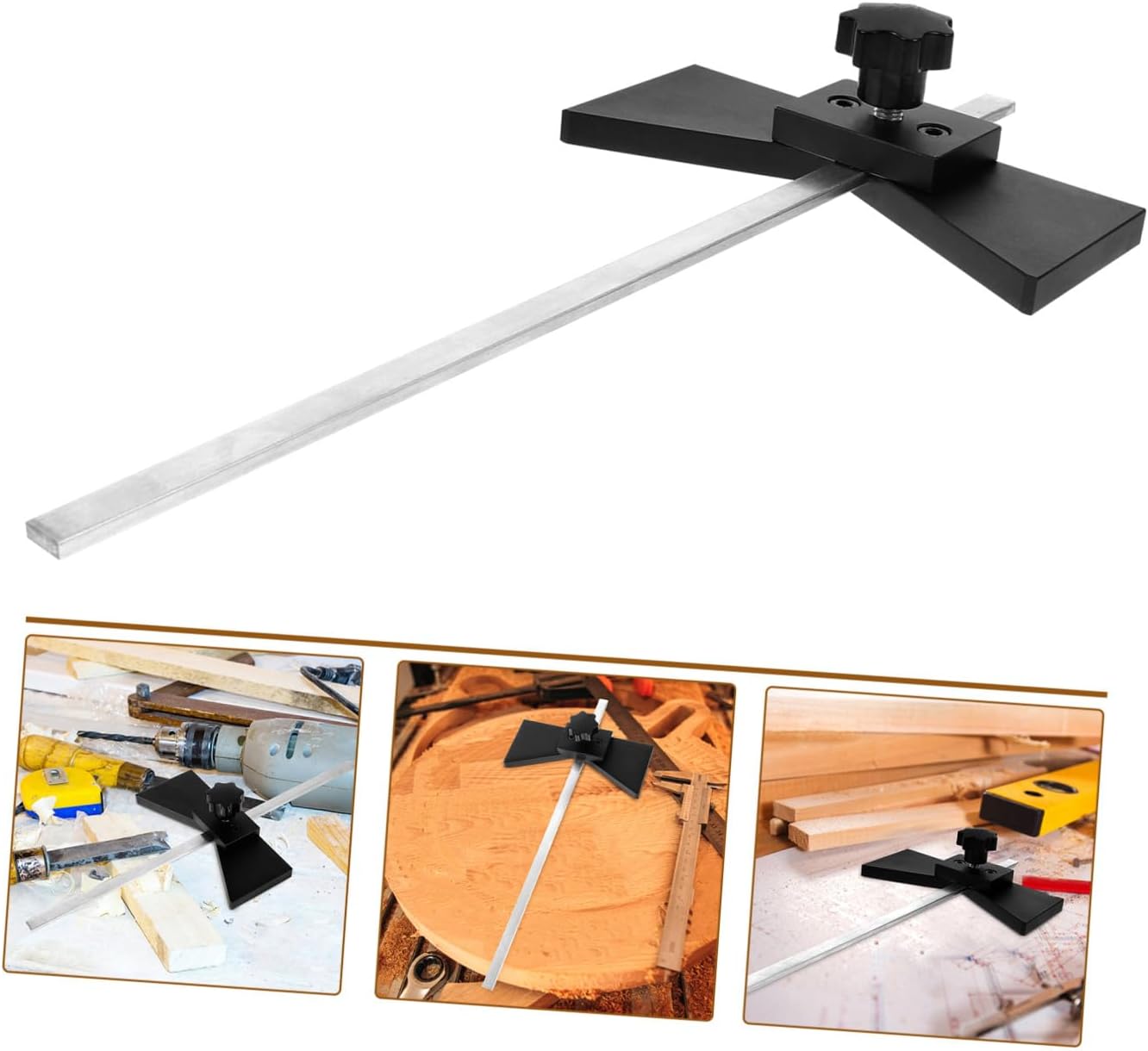 Center Finder Carpenter Woodworking Scriber Tool with Replaceable Tip Precision Center Finding Scribing Gauge for Woodworking Layout and Marking