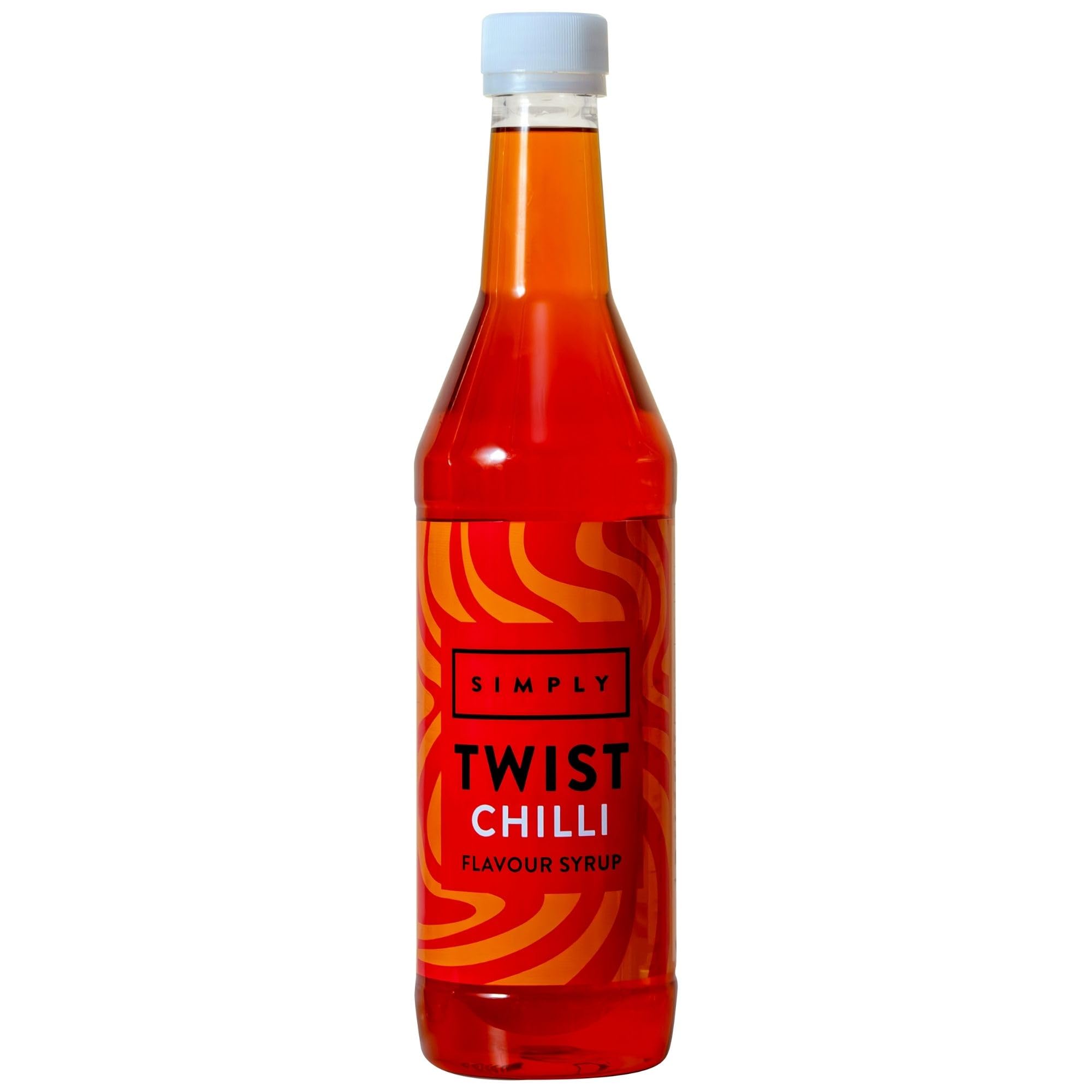 Simply Twist Chilli Flavour Coffee Syrup (485ml) – Add a Spicy Kick to Hot Chocolate, Cocktails & More – Vegan Syrup for Coffee Drinks – For Baristas, Cafés & Creative Home Brewers