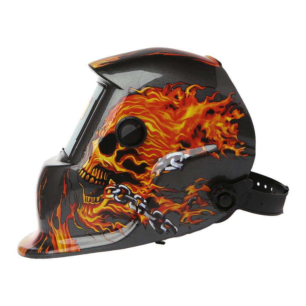 Casco per saldatura solare Occhiali automatici Fiamma del cranio