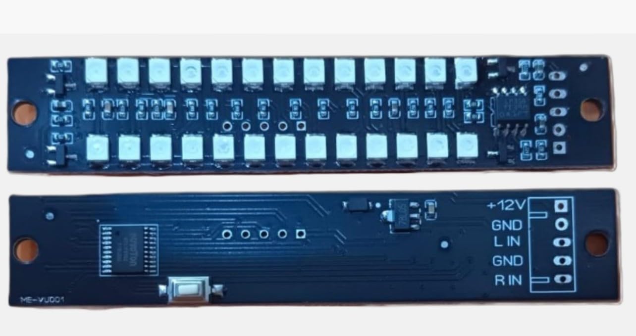 LED VU Meter Audio Level Display Module, Dual Channel Music Spectrum Indicator with Connector-image-39