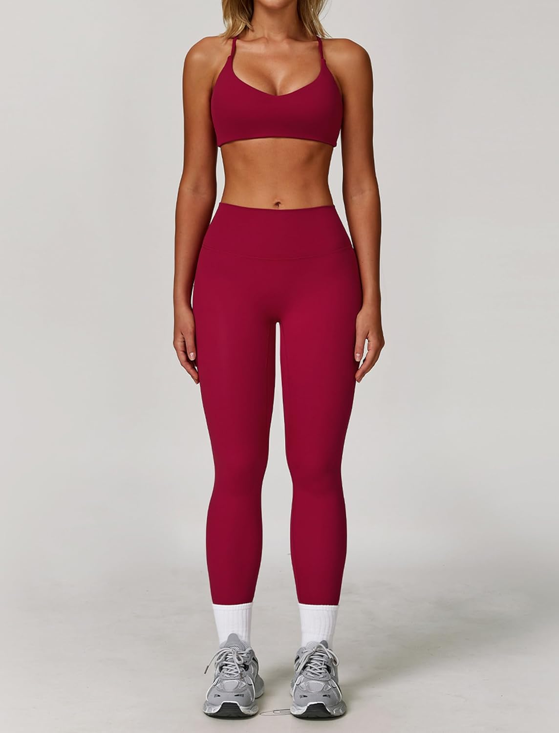 Workout Sets for Women 3 Piece High Waisted Seamless Leggings Crop Top Jacket Gym Yoga Outfit Stretchy Sports Bra Sets - Image 3