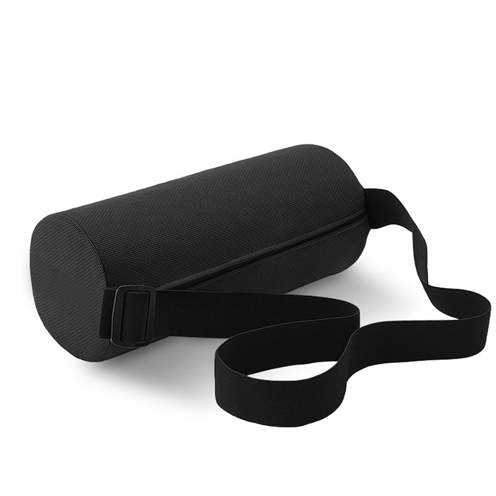 Cuscino Lombare per Sedia da Ufficio E Auto, Supporto Ergonomico Lordosi con Cintura, Cuscino Traspirante per Schiena, Cubo Dischi Intervertebrali 32x12 cm (Nero