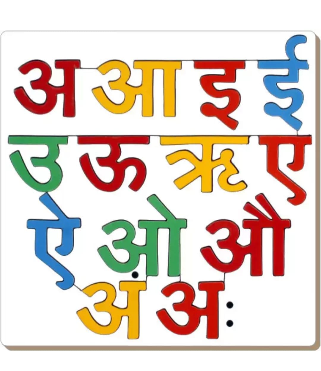 JOYLAND Hindi Alphabet Wooden Tray Puzzle Without Picture | Hindi varnamala | Hindi Alphabets for Kids | Hindi Alphabets with Knobs, Educational Puzzle, Learning Aid for Boys and Girls, (Vowels) (B0CDMCPLF8) Amazon Price History, Amazon Price Tracker