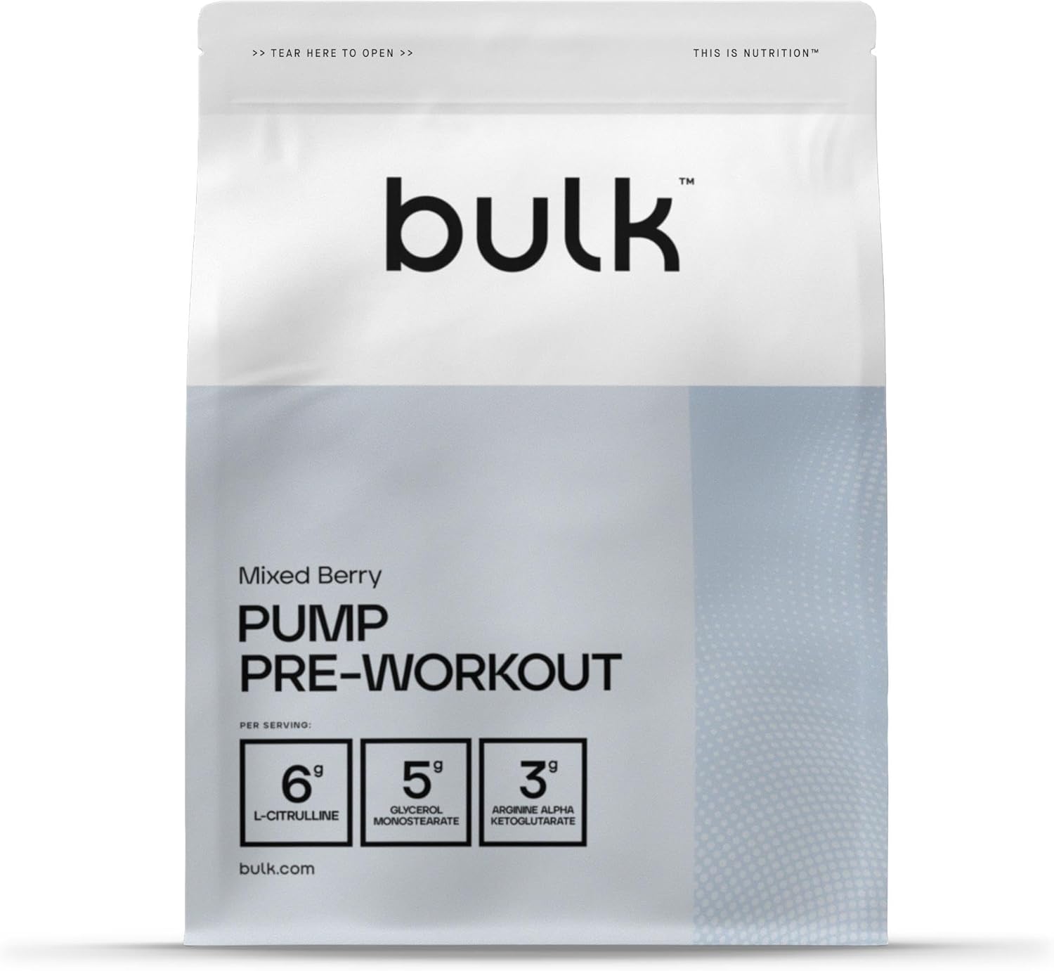 Bulk Complete Pump, Pre Workout, Stimulant Free, Mixed Berry, 500 g