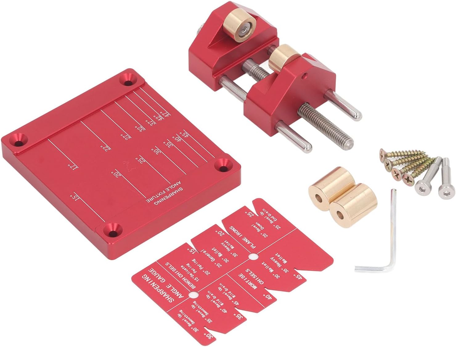Honing Guide System, Easy Angle Setting and Angle Fixture for Chisels and Planes, with Extend Roller Wheel for Woodworking Tools 5/32 to 3 Inch
