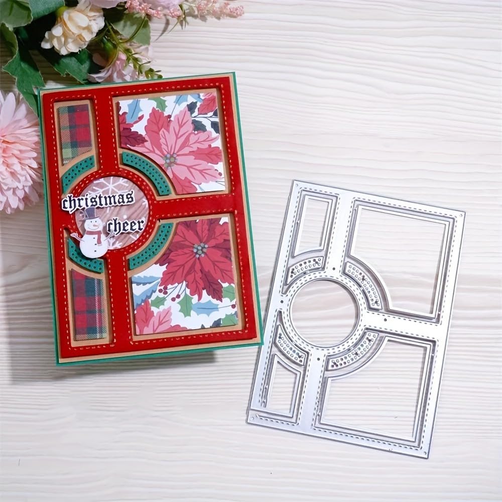 Lapoo Troquel de corte de metal con flores para álbumes de recortes, plantillas de corte duraderas para álbumes de recortes, álbumes de fotos, tarjetas de papel decorativas, suministros para hacer