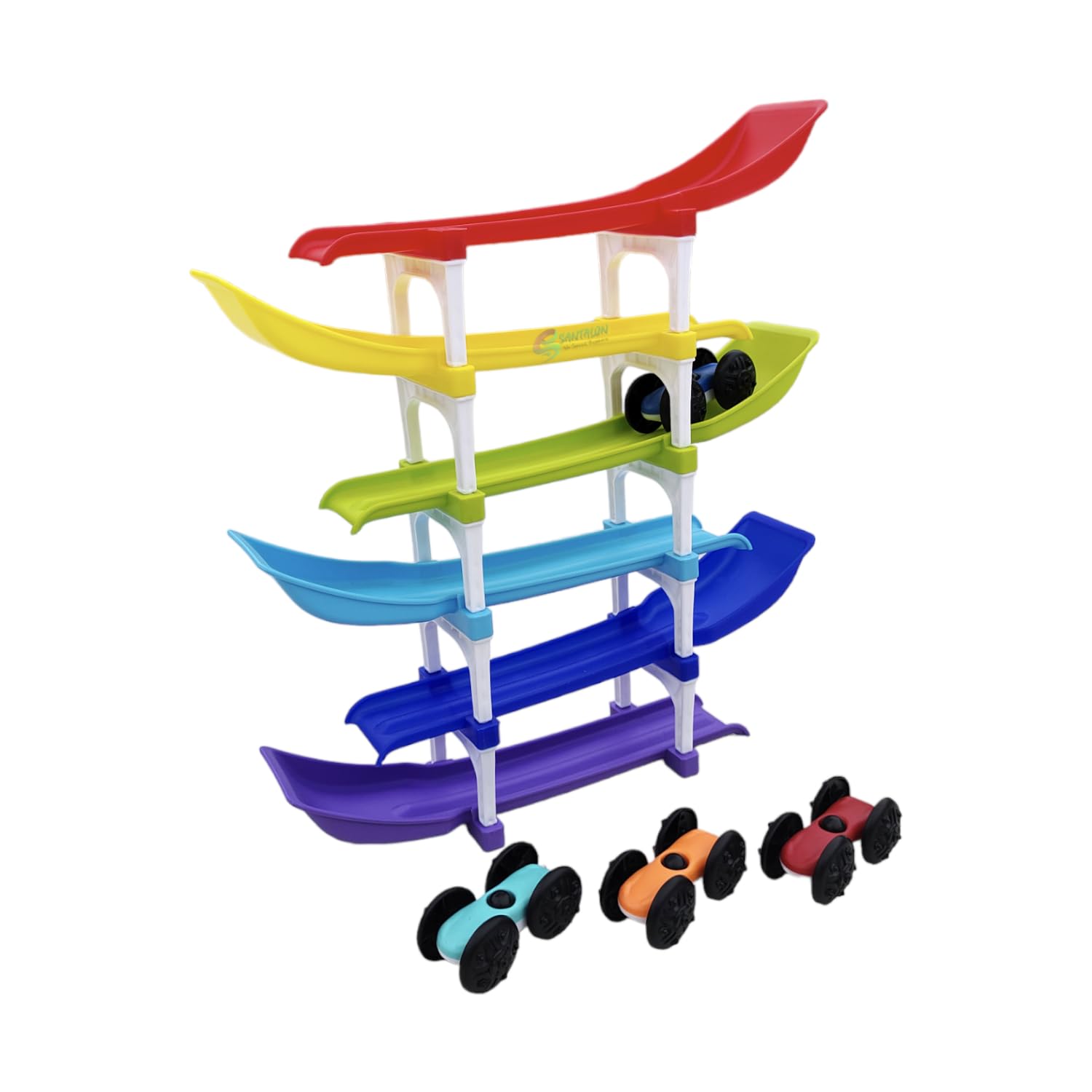 SANTALON Racer Ramp Toy with 4 Cars, 6 Ramps and Race Track for 1, 2, 3 Toddlers, and Above Age Boys & Girls – Educational and Relaxing toysVehicle Toys (B0CC2S94K9) Amazon Price History, Amazon Price Tracker