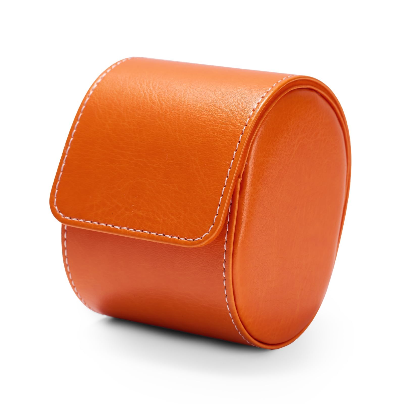 Étui de Voyage pour Montre Femme, boîte Portable pour Une Seule Montre, Compatible avec Toutes Les Montres-Bracelets et Montres connectées (Orange)