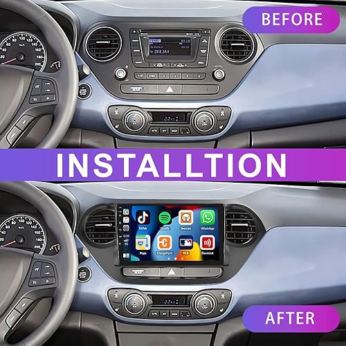 Miniatura 2 de 2+32G Android coche estéreo para Hyundai I10 2013-2018 con Apple Carplay Android Auto espejo enlace cambio tema 9 pulgadas pantalla táctil FM RDS