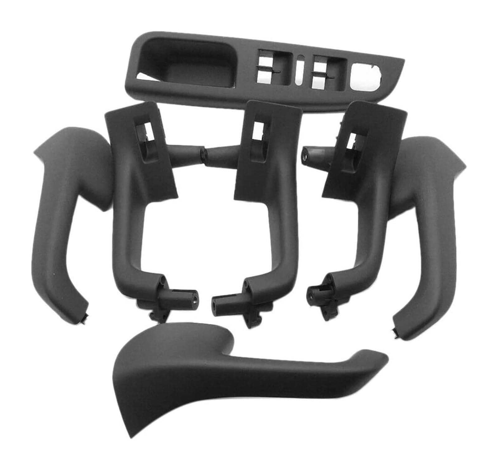 Tytyass One Color Inner Door Handle For Golf 5 For Gti-Mk5 For Black Interior Handle Door Grab Window Switch Bezel Cover Inner Armrest 7Pcs 1K0 868 040B