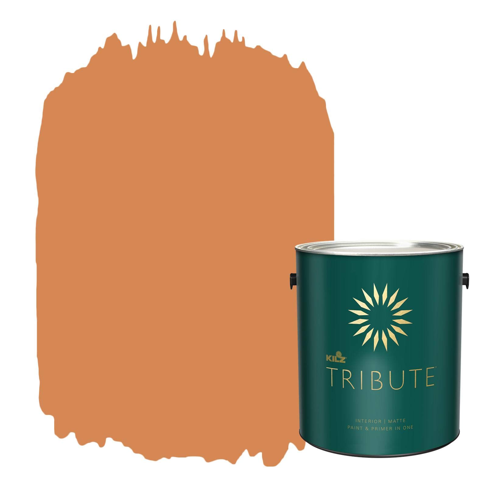 KILZTRIBUTE Paint & Primer, Interior, Matte, Bright Marigold, 1 Gallon
