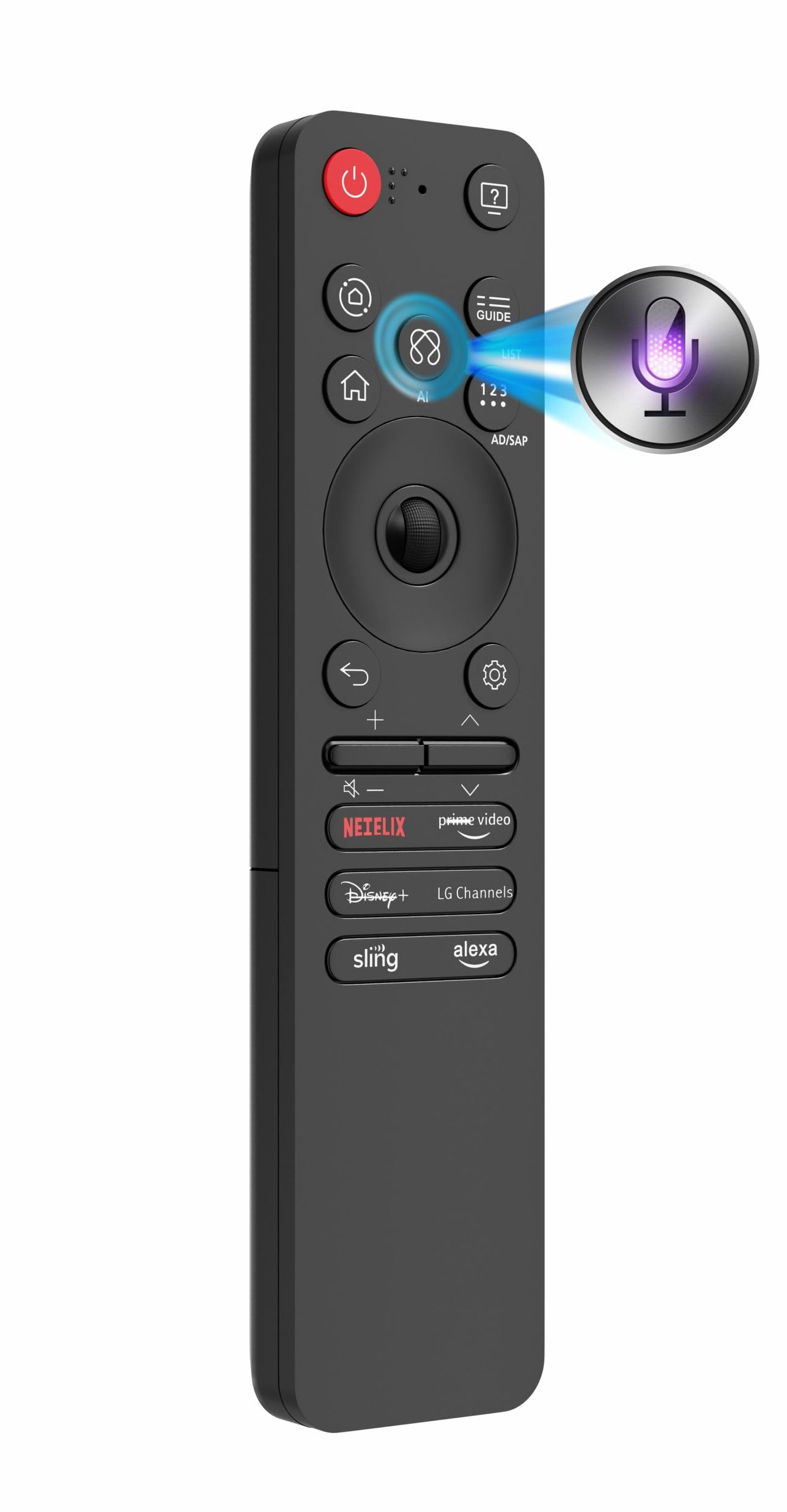 MR25GA Voice Remote Control is Suitable for The for LG MR25GA Magic Remote Control. Compatible with LG Smart TV OLED C5/B5/G5 Series, QNED 92A/ 85A/80A/ UA77 Series, M5 AI, Pointer, Alexa