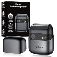 Mini Rasoio Elettrico Uomo Portatile, Rasoio da Barba e Viso Senza Fili IPX7 Impermeabile con Display LED