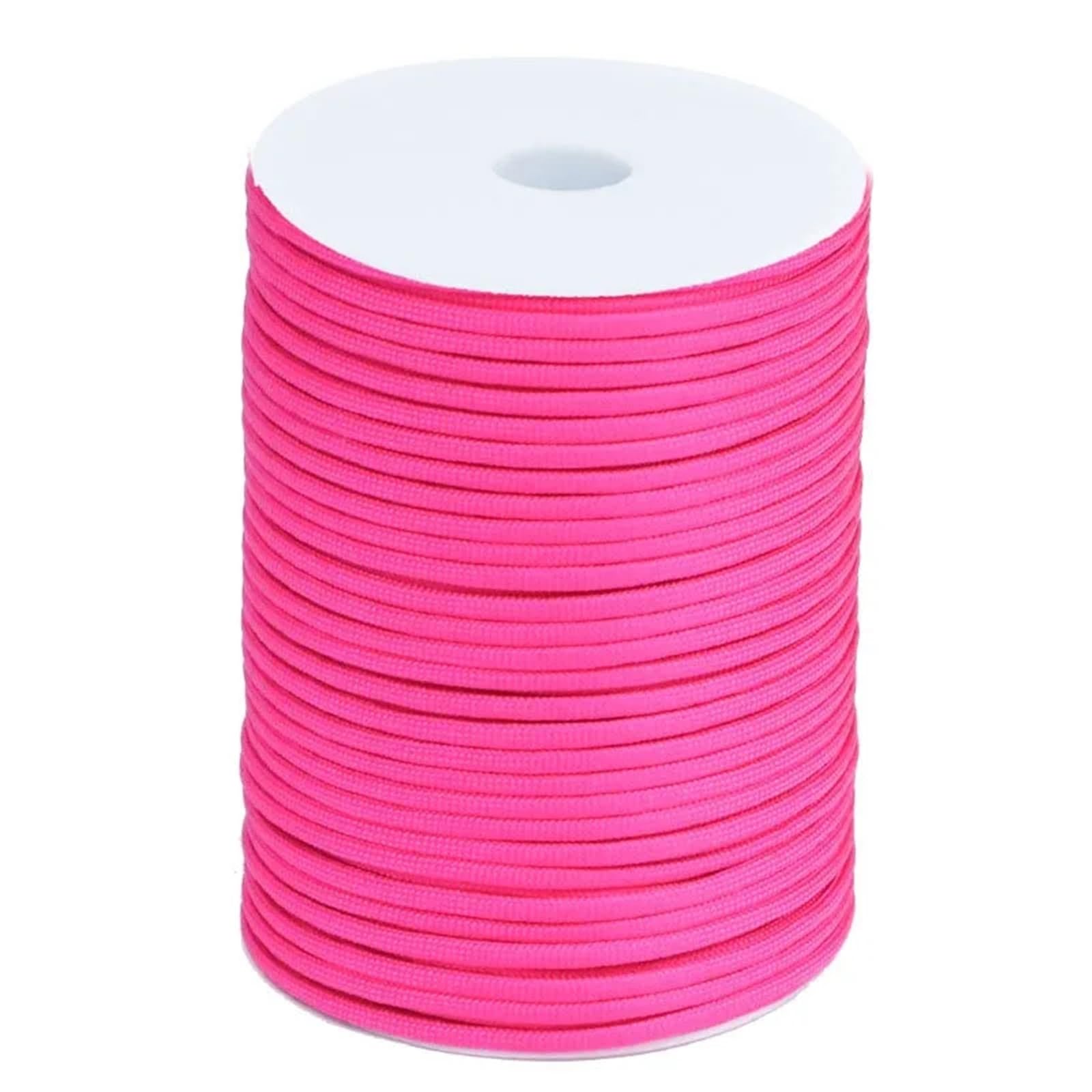 Paracord 100m Shaft Mounted 550 Gauge7-core Umbrella Rope 4mm Parachute Bracelet Braided Wire Tent Pull Wind(Pink)