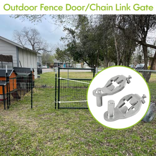 T-Post Gate Hinge Pins - Heavy Duty Gate Hanger, Hang A Gate From A Metal T Post, Steel Gate Hinges Target Hanger For Farm Gate, Garden & Backyard Gate, Easy To Install #TOP6