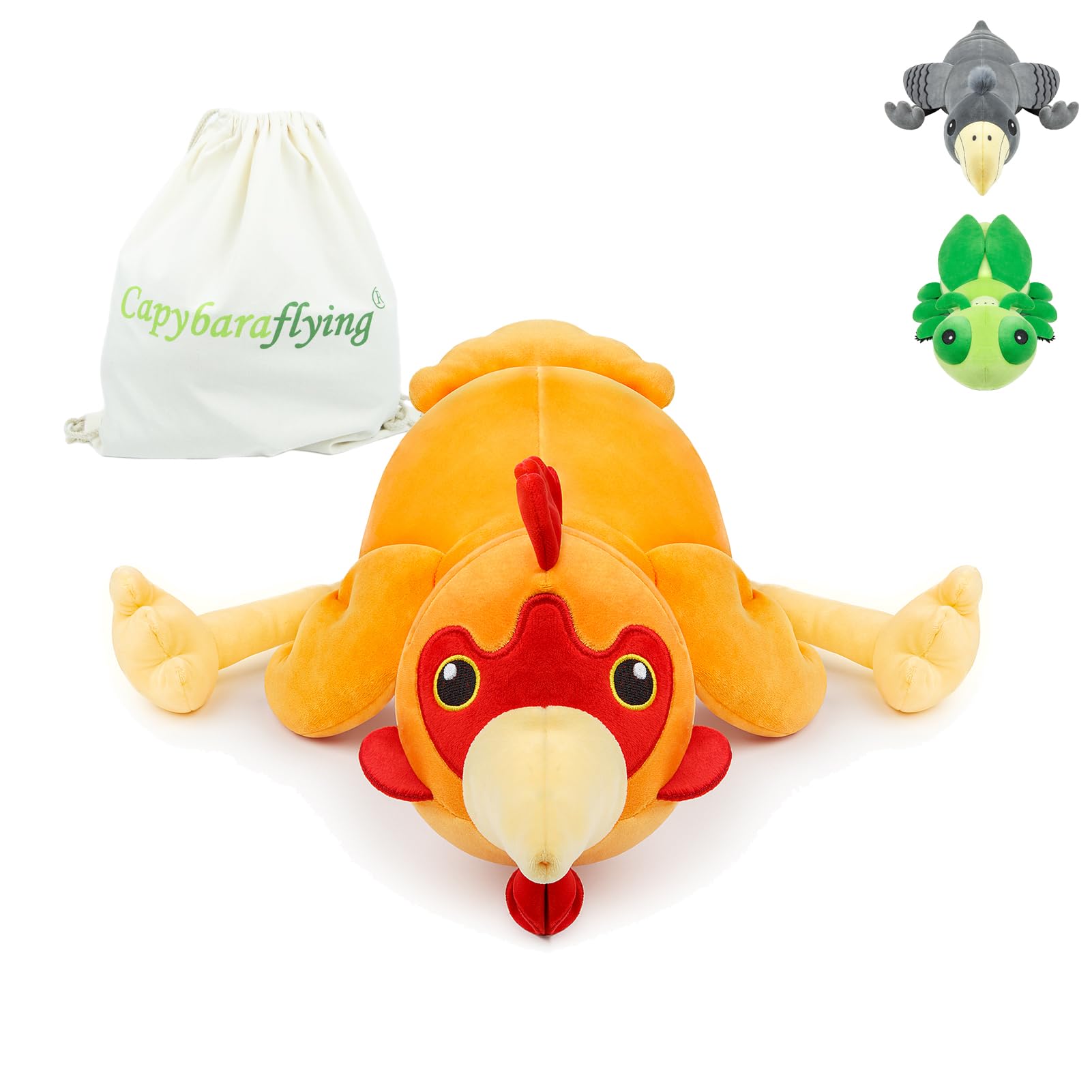 capybaraflying Weighted Chicken Plush Toy 50cm, Simulation Rooster Weighted Plushies Toy,Microwavable Soft Stuffed Animal Cuddle Pillow,Suitable for Bedroom, Living Room, Party Decoration. โ image 1