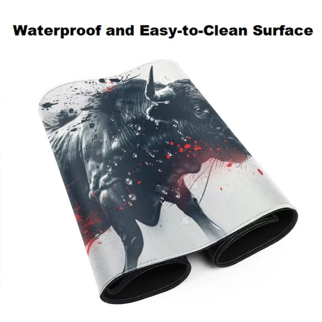 Tappetino Mouse Oscurità Tappetino Mouse XXL 1600 x 800 mm, Mucca Tappetino Scrivania con Base In Gomma Antiscivolo, Tappetino Mouse Gaming Impermeabile Mouse Pad, Maggiore Precisione e Velocità qw688