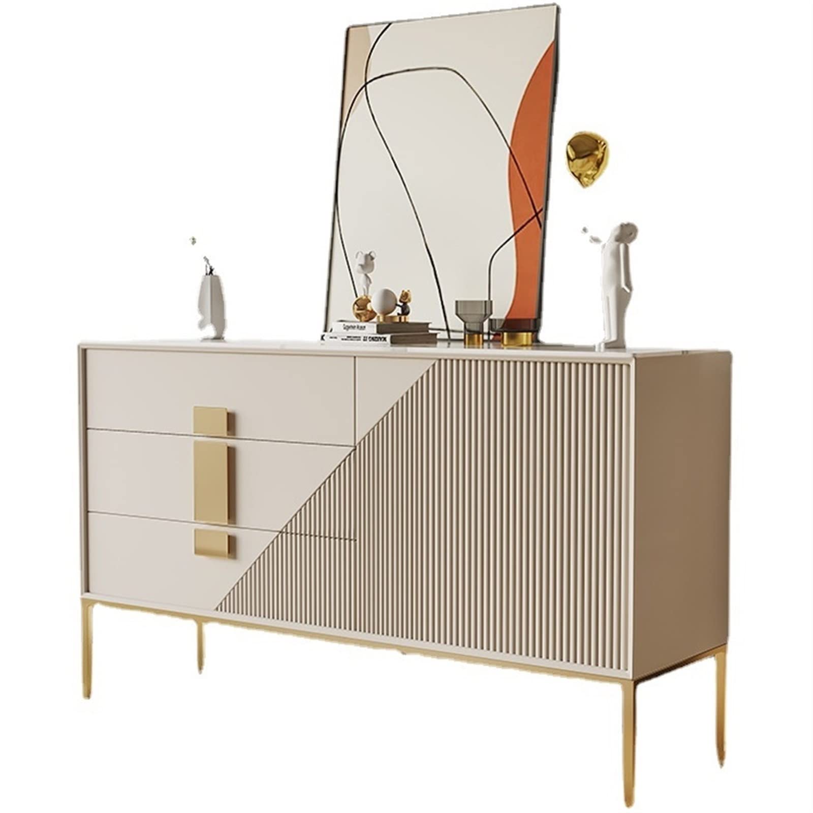 VELKY Small Cabinet Style Luxury Cabinet Modern Large Villa Entrance Living Room Storage Cabinet Master Bedroom Drawer Cabinet