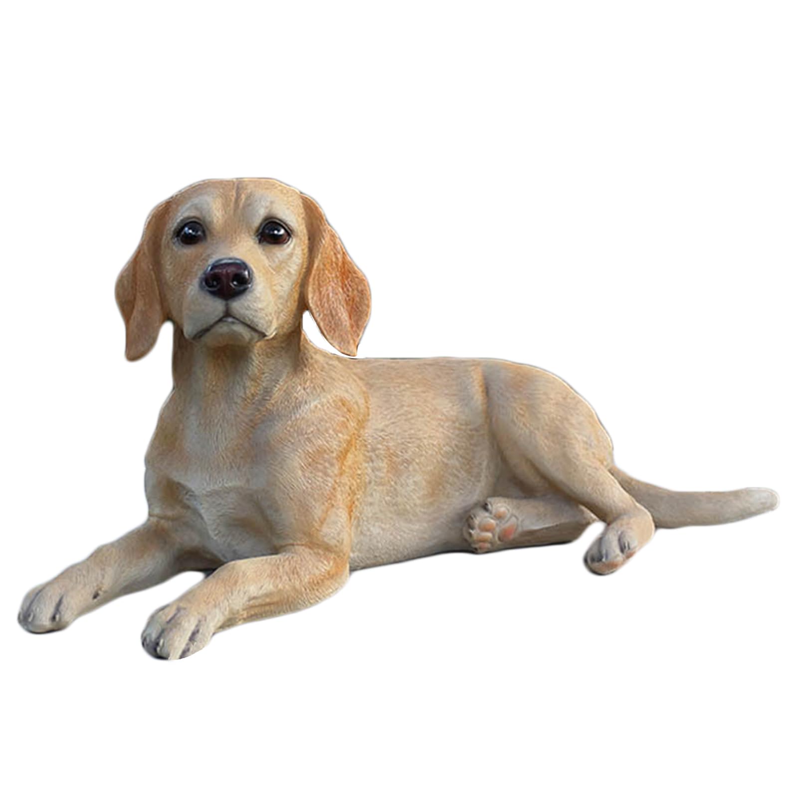 Figura de Labrador para jardín, Escultura de Resina de Perro guardián de simulación, colección Decorativa para Amantes de los Perros, Adornos conmemorativos(