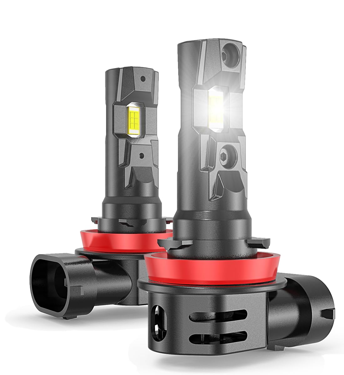 Lampadine H11 Fendinebbia LED Bianco 6500K 12V 50W 6000LM, H8 LED Fendinebbia H11 LED Canbus per Auto Abbagliante Anabbagliante e Fendinebbia, 2pcs
