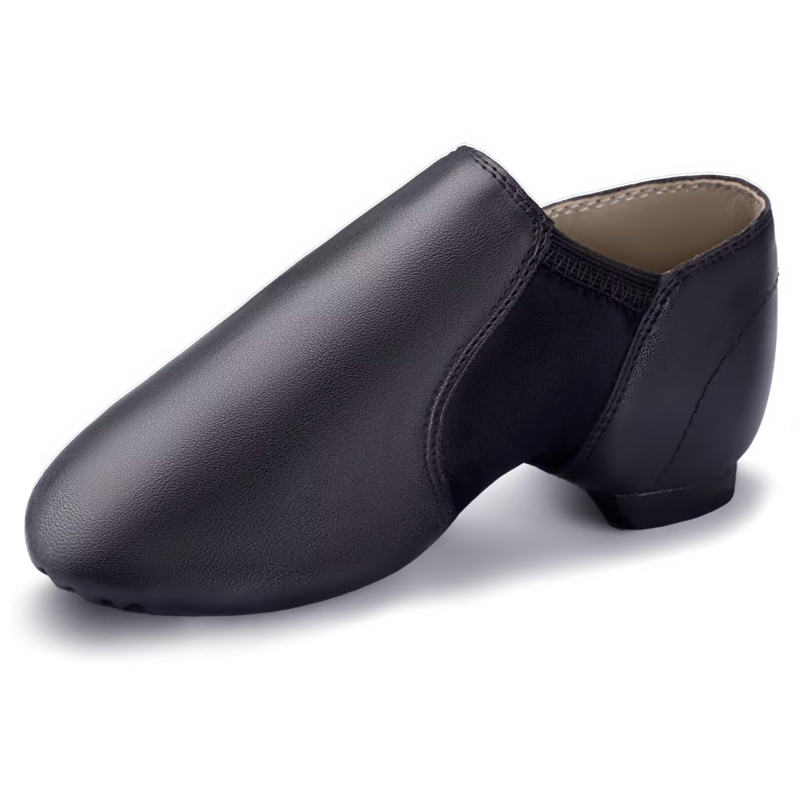 ARCLIBER PU Leather Jazz Shoes for Girls and Boys, Slip-on Dance Shoes for Toddler/Little Kid/Big Kid