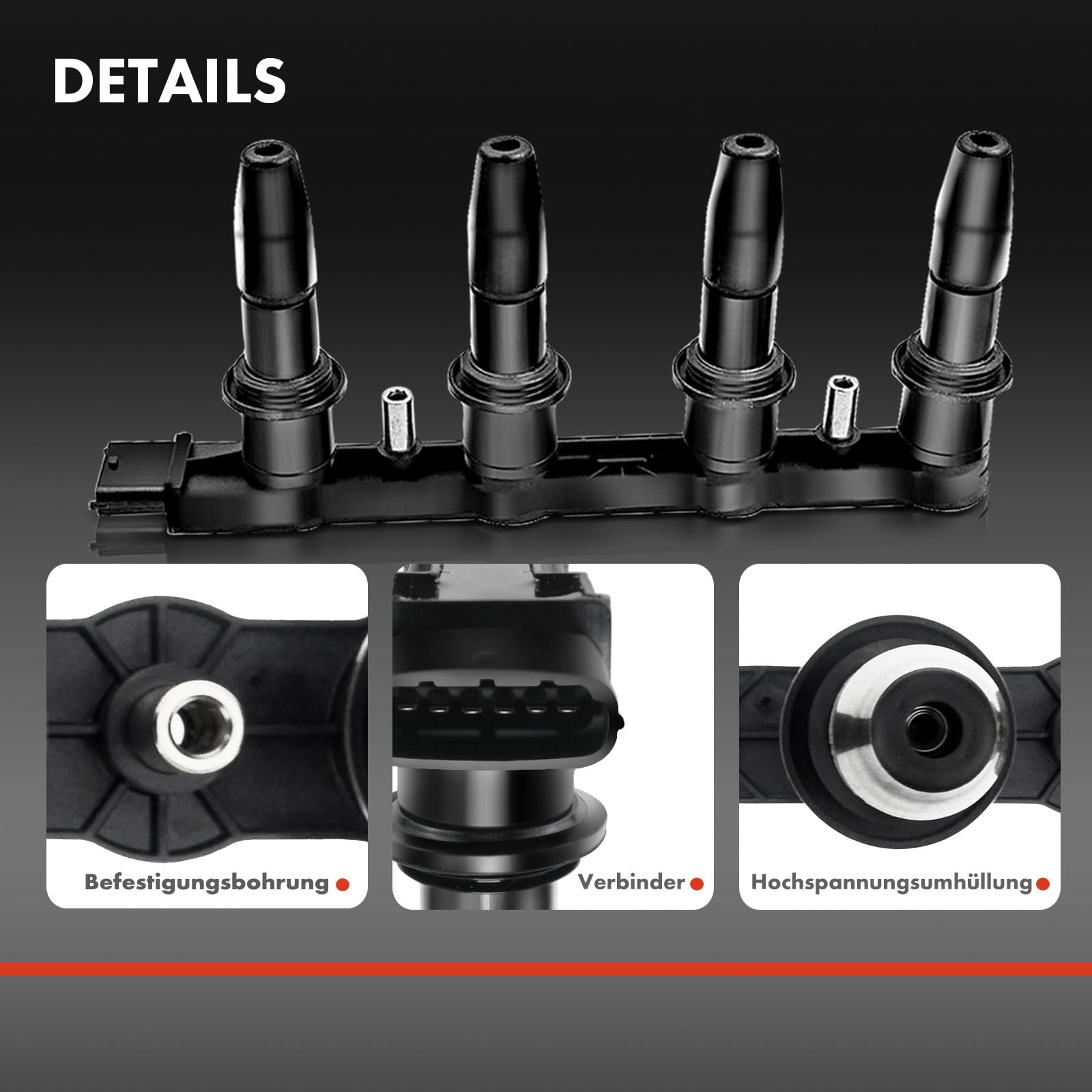 Frankberg Zündspule Zündmodul Kompatibel mit Astra G 1.6L 2000-2009 Astra H 1.6L 1.8L 2004-2014 Corsa D 1.6L 2006-2014 159 Croma Stilo Insignia A Meriva Vectra Zafira Replace# 1208021