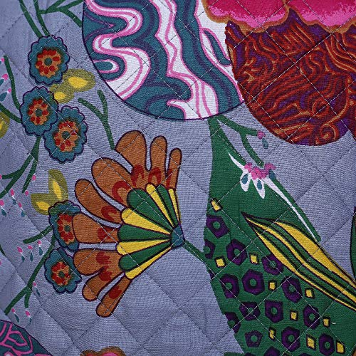 Image of Paisley Print Decorative Tea Cosy Vintage Rose Pink Creative Printed Cotton Tea Cozy Indian Ethnic Tea Cozies Floral Hand Block Printed Kettle Cover (Grey), EKVTEA2326, 38 X 30 CMs