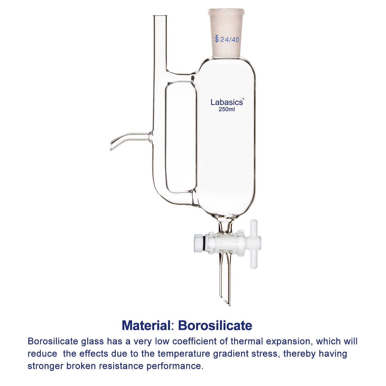 Labasics Séparateur de Réservoir D'eau et D'huile avec Joint 24/40 Approvisionnement de Laboratoire, 250 ml