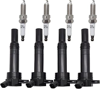 UF651 Ignition Coil & Double Iridium Spark Plug 9723 Compatible with 2011-2019 Kia Soul Forte Hyundai Tucson Elantra 27300-2E000 &18846-11070