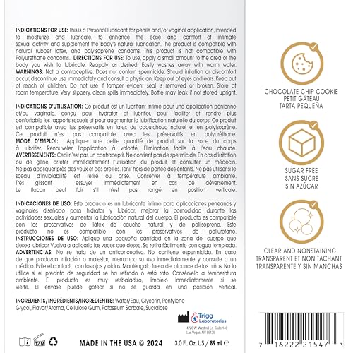 Image of Wet Chocolate Chip Cookie Edible Lube, Condom Safe, Sugar-Free, 3 Fl Oz