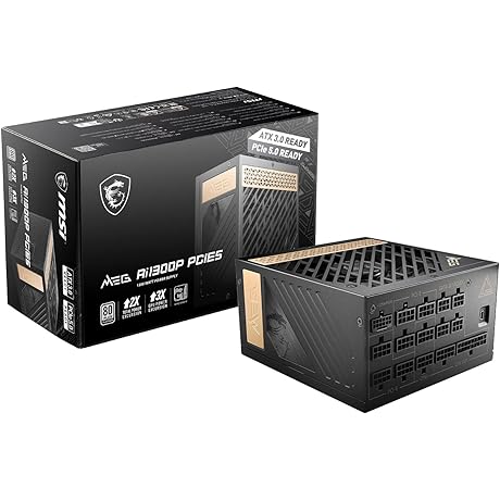 MSI MEG Ai1300P PCIe 5 & ATX 3.0 Gaming Power Supply
