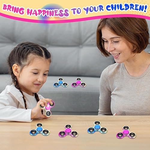 Vista 16 de Fidget Spinner 2 unidades, juguetes de metal Fidget Spinners para adultos y niños, recuerdos de fiesta de Halloween, reducción del estrés y alivio