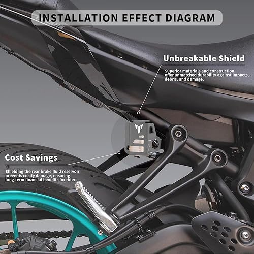 Miniatura 2 de Protector de depósito de líquido para bomba de freno trasero para Y.AMAHA MT-03 MT-25 MT-07 FZ-07 MT-09 FZ-09 MT-10 FZ-10 FZ-10 Depósito de freno